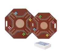 Folding Strategy Game, Portable Design, 29.8x29.8cm, Wooden Logic Board, Travel Bead Puzzle, Sturdy Wood, For Kids, Preschool, School, Home, Travel, Picnic, Classroom, Learning