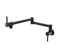 Folding Stretchable Kitchen Faucet - Double Joint Swing Arm Single Handle Cold Water Tap Space-Saving Design for Modern Homes & RVs Easy to Use and Install