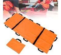 Folding Stretcher 12 Handle Home Transport Unit Simple Soft Portable Back Stretcher for Emergency Work for Hospital Clinic Home Sports Venues Ambulance,Orange