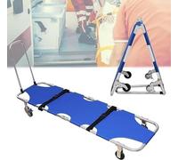 Folding Stretcher, Medical Emergency Rescue Stretcher Aluminum Lightweight Transport Stretcher With 4 Wheels, Pushable Rescue Stretcher For Hospitals, Ambulance, Fire