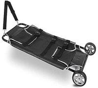 Folding Stretcher, Portable Stretcher Animal Stretcher 48x26 Inch Pet Trolley with Wheels Max 250lbs Capacity Black 1203
