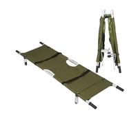 Folding Stretcher with Rubber Grip, Holder, and Retaining Strap for Emergency Patient Transport