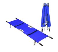 Folding Stretcher with Rubber Grip, Holder, and Retaining Strap for Emergency Patient Transport