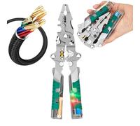 Folding Stylus Wire Stripper,Multifunctional Wire Stripper Pliers Crimper, Electrical Pliers with Wire Cutters and Cable Stripper Tool,Insulated-Grip Handles for Home Repair,Integrated Safety