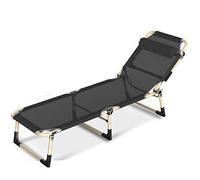 Folding Sun Lounger - Extra Large Foldable Recliner Chair with Adjustable Support for Garden, Camping, and Outdoor Relaxation