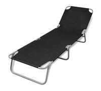 Foldable Sun Lounger with Adjustable Backrest Apple Green