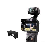 Folding Sunshade for DJI for osmo Pocket 4 - Anti-Glare Screen Protector with PC Material - Compact 2x4x6cm Black Visor for Outdoor Video Recording