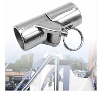 Folding Swivel Coupling Tube Connector, Boat Pipe Fitting Hardware, Adjustable Marine Tube Joint Connector for Railings, Bimini Tops, 1 Pc (7/8", with Bimini Top Pin)