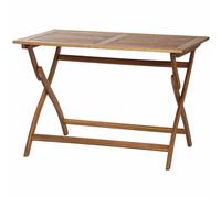 Folding Table 110x70x74 cm Frame+Tabletop Acacia Wood Natural Oiled Garden Table