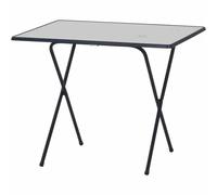 Folding Table 60X80 Cm, Blue With Scissor Frame For Garden Terrace Side Table
