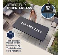 Folding Table Anthracite 6ft, Free Shipping, DXL