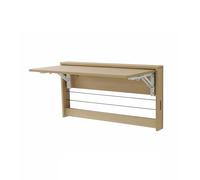 Folding Table Fold Down Table Wall Mounted Floating Foldable Table Laundry Table Floating Countertop With Storage Underneath Wood Wall Mounted Table Space-Saving For Dining Room