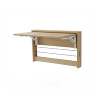 Folding Table Fold Down Table Wall Mounted Floating Foldable Table Laundry Table Floating Countertop With Storage Underneath Wood Wall Mounted Table Space-Saving For Dining Room