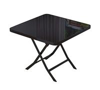 Folding Table for Home & Outdoor - Versatile Dining Coffee Leisure & Negotiation Table Compact Size 60x59CM Ideal for Camping & Picnics (Color: B)