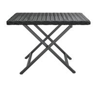 vidaXL Folding Table Black 45x35x32 cm Poly Rattan Dining Garden Side Table
