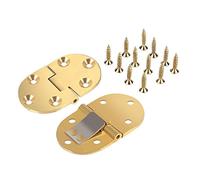 Folding Table Hinge, Desk Hinge, Solid Brass Butler Tray Hinge 2-1/2"x1-1/2 with Screws Satin Finish for Folding Tables - Gold, 2Pcs