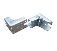Folding Table Hinges - Self Locking Hinge Leg Accessories - Folding Table Extensions (2 Silver)