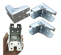 Folding Table Hinges - Self Locking Hinge Leg Accessories - Folding Table Extensions (4 Silver)