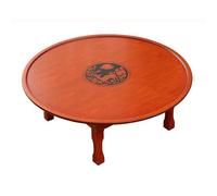 Folding Table, Korean Printing Round Dining Table/coffee Table/study Table/Low Wooden Table, for Tatami/bay Window/tea House