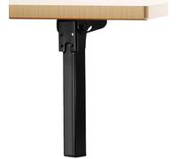 Folding Table Legs - Adjustable Replacement Furniture Parts, Black Metal Support, Heavy Duty Locking Hinges, DIY Desk Kit, Laptop Stand Extension, Portable Workbench Hardware, Steel Post