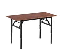 Folding Table, Movable Computer Desk, Collapsible Laptop Study Desk for Home Office, 4-Speed Lift, No Assembly Required, 120x60x75CM