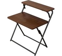 Folding Table Small Computer Desk, Metal Frame, Sturdy Structure for Home, School, Office, Compact Design for Limited Spaces