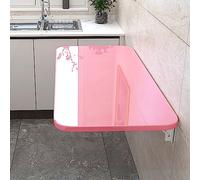 Folding Table - Wall Mounted Drop Leaf Desk for Small Spaces - Space-Saving Laundry & Dining Solution - Fold Down Floating Design