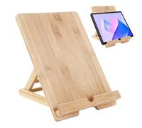 Folding Tablet Desk Stand - Adjustable Holder | Portable Folding Tablet Stand with Charging Slot for Cell Phone Cookbook Textbook and Multifunctional Ideal for Kitchen Study Office