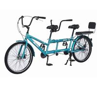 Folding Tandem Bicycles Beach Cruiser Bicycle For Adults, With 24 Inch Wheels, Adjustable Bikes(B)