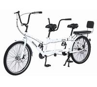 Folding Tandem Bicycles Beach Cruiser Bicycle For Adults, With 24 Inch Wheels, Adjustable Bikes(C)