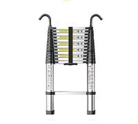 Folding Telescopic Ladder， Telescopic Ladder 8m, 7m, 6m, 5m, 4m, 3m, 2m, 1m Tall Heavy Duty Aluminum Extension Folding Ladder With Hooks - Portable Multi-Purpose Telescoping Ladder(4.1m/13.5ft)