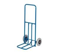 Folding Toe Sack Truck; Solid Wheels; Steel; 100kg; Blue