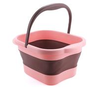Folding Toilet Foot Bath - Foldable Standing Cube | Folding Bathroom Tool | Folding Bathrooms with Massage and Mango Rollers | Spa for Anti Stress for