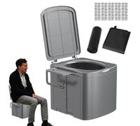 Folding Toilet for Camping, Foldable Portable Toilet with Ergonomic Handle, Children's Potty Training Seat with Side Shelf for Car, Travel, Outdoor