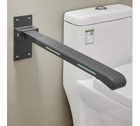 Folding Toilet Grab Rails - 70cm Wall-Mounted Safety Grab Bar, Drop Down Support Handles, Space-Saving Foldable Design for Enhanced Stability & Independence