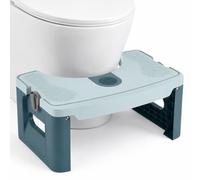 Folding Toilet Stool, Non-Slip Bathroom Footrest with Aroma Slot for Adults, 220 lbs Capacity Foldable Squatting Stool for Healthy Posture, 15.7 x 8.3 x 6.7 in