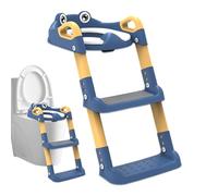 Folding Toilet Training Seat, Toilet Seat with Step Stool Ladder - Folding Potty Training Chair Children, Foldable Commode Chair, Adjustable Toilet Seat for Potty
