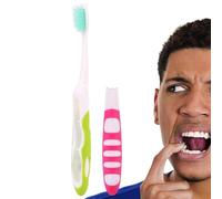 Folding Toothbrush, Folding Backpacking Toothbrush - with Soft High-Density Bristles Caterpillars Compact for Business Trip