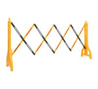 Folding Traffic Barrier Yellow/Black PE 250x38x96 cm Reflective Foldable Outdoor