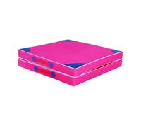 Folding Training Mat, Gym Mat, Exercise Cushion, Oxford Foam, Non-Slip, Portable with Handles, Suitable for Gymnastics Exercise, pink