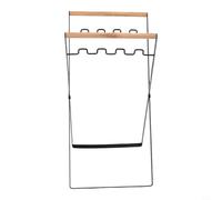 Folding Trash Bag Holder for Leaf Bags Stand Portable(Black)