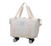 Folding Travel Bag | Travel Bag with Detachable Rolling Wheels | Large Capacity Duffel Suitcase for Parents, Business Trip, Camping, Wife
