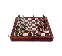 Folding travel chess set， International Chess Set With Fold Board And 6.5 cm K Pieces For Friends And Family