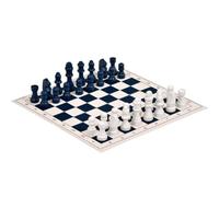Folding travel chess set， Portable Educational Chess Set Three-In-One Fold Board Checkers Backgammon 25x25cm Black