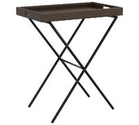 Folding Tray Table Hall TV Dinner Tray Serving Side Table Poly Rattan vidaXL