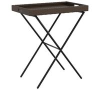 Folding Tray Table Hall TV Dinner Tray Serving Side Table Poly Rattan vidaXL