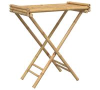 Folding Tray Table Snack Dinner TV Serving Side Bamboo vidaXL