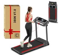 Folding Treadmill, 3.0 HP Foldable Portable for Home, Small Compact Treadmill 300lbs Capacity with 12 Preset Programs, LED Display, Treadmills for