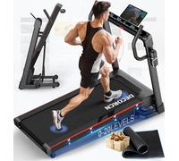 Folding Treadmill for Home, 7HP, 20 Auto Incline, 18km/h, 180KG limited, Foldable Running Machine for Heavy People 150KG or More with 3 APP, LED, Bluetooths, Silent Walking Pad for Home Office Gym