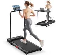 Folding Treadmill Walking Pad Foldable - Treadmills with Handle for Home Office Under Desk Running Machine Portable Compact Flat Mini Small Fold Away Motorised Slim Use Indoor